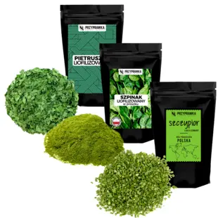 Szpinak Szczypiorek Pietruszka - Zestaw Warzyw Liofilizawanych