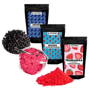 Truskawka Jagoda Malina - Zestaw Owoców Liofilizowanych